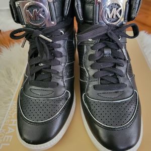 Michael Kors high top sneaker wedges